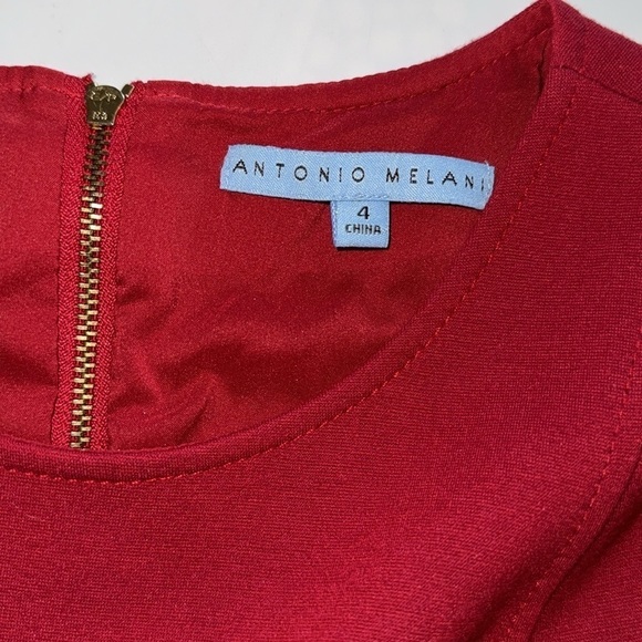 Size 4 Antonia Melani lined short sleeve cap sleeve zip up dress with pockets - Picture 9 of 16